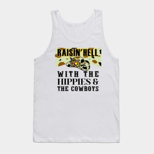 Raisin' Hell With The Hippies & Cowboys Flower Tank Top